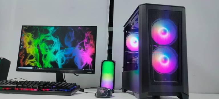 Liquid Filled Computer Monitor ZappAds: Quick Liquid Cooled Gaming Computer PC Setup with Monitor / i5 ...